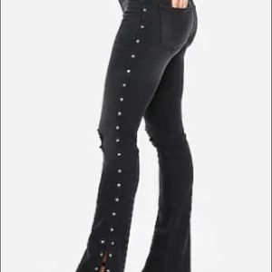 Express High Waisted & Studded Skyscraper Jeans 12